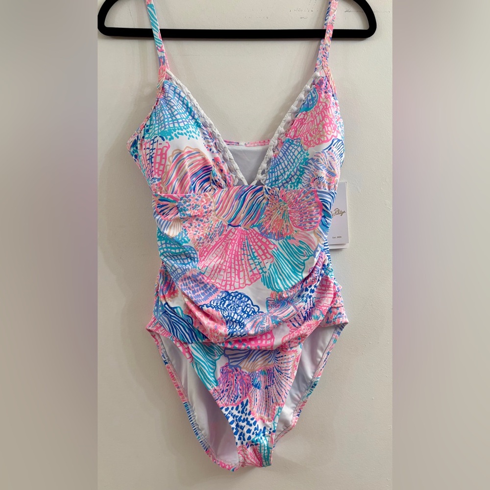 New💕 Lilly Pulitzer Zira One Piece “Multi Roar Of The Seas” Size 14~IN STORE NOW